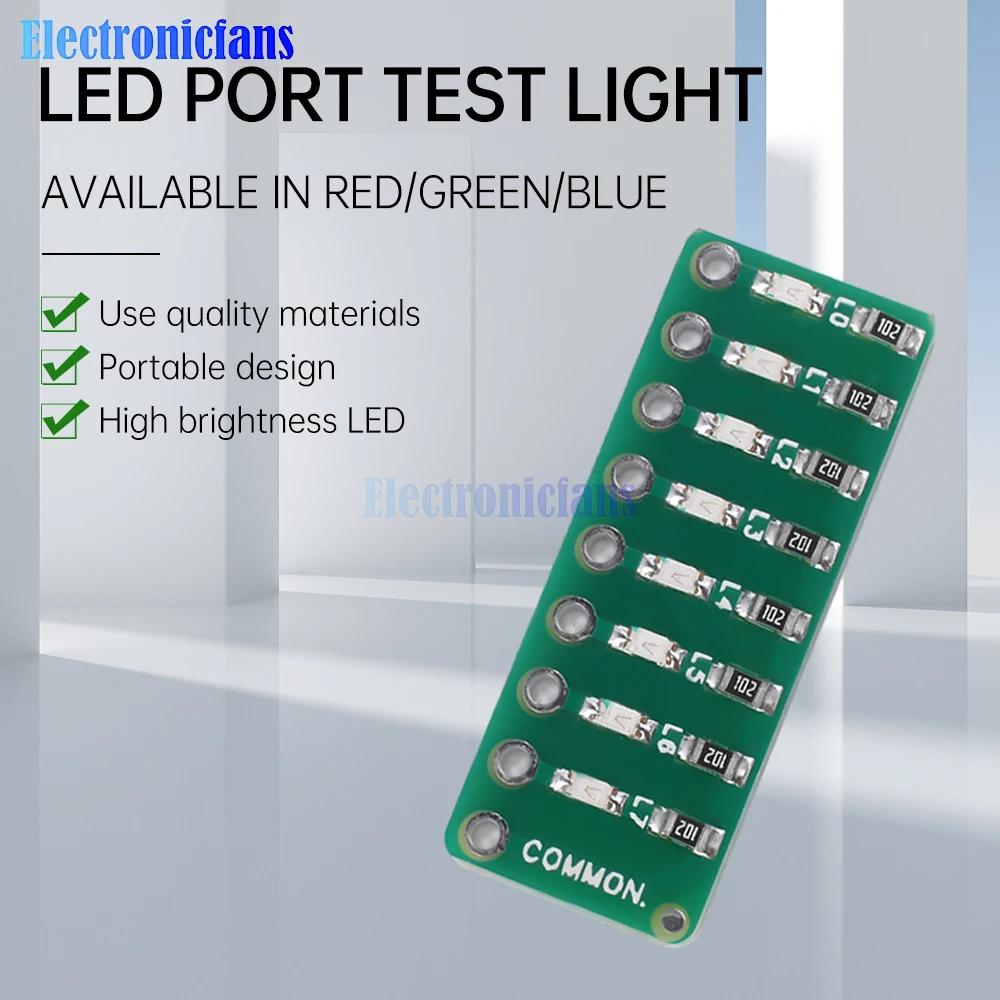 5Pcs/lot 8 Segment Led Port Test Light, Indicator Light, Flowing Light Module, Red/Green/Blue Color Options Available