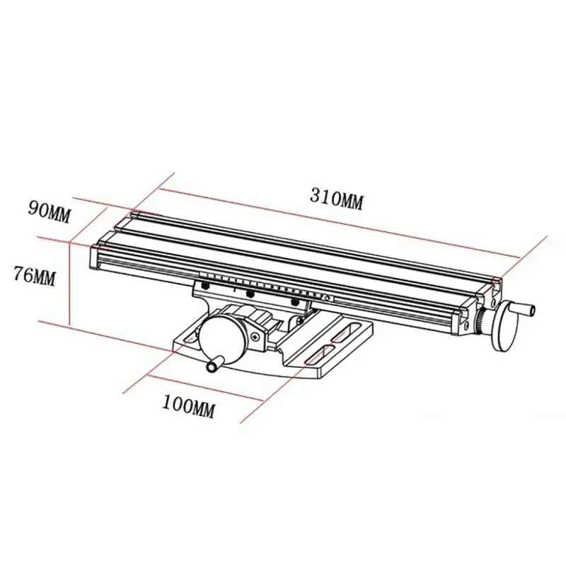 Precision Table Bench Vise Bench Drill Milling Machine Worktable Adjust Coordinate Table Cross Assisted Positioning Tool