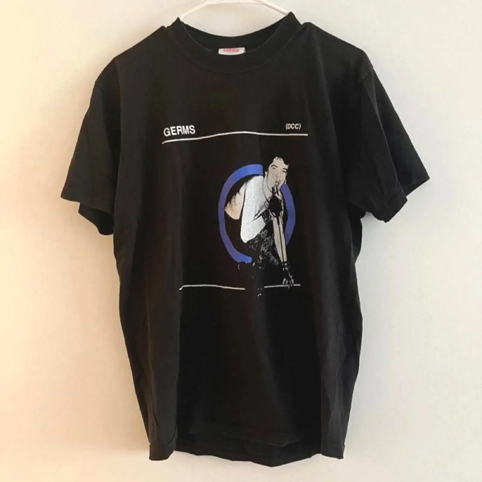 Vintage Germs Band T Shirt S vintage Washed Slightly homme Soft Versatile Top For Everyday Wear streetwear fashion Breathable