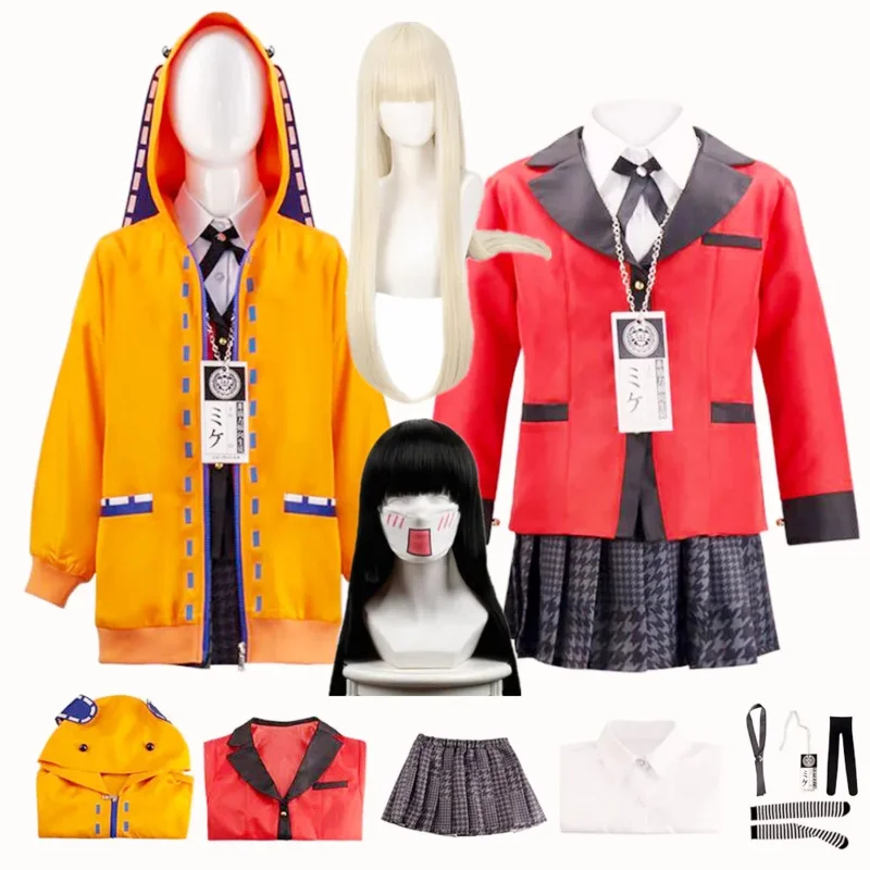 Adult Kids Anime School Girls Uniform Kakegurui Saotome Meari Jabami Yumeko Compulsive Gambler Yomoduki Runa Cosplay Costume