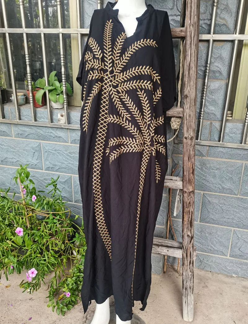 فستان شاطئ طويل مطبوع عليه طباعة شجرة جوز الهند ، سروال أسود ، غطاء بيكيني ، التفاف ، الستر ، ملابس سباحة ، تغطية