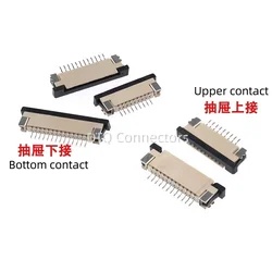 10pcs FPC Connector 0.5mm/1.0mm Pitch Drawer type Upper/ Bottom contact Type Socket FFC Flat Cable Socket 4P 5P 6P 8P 10P-60Pin