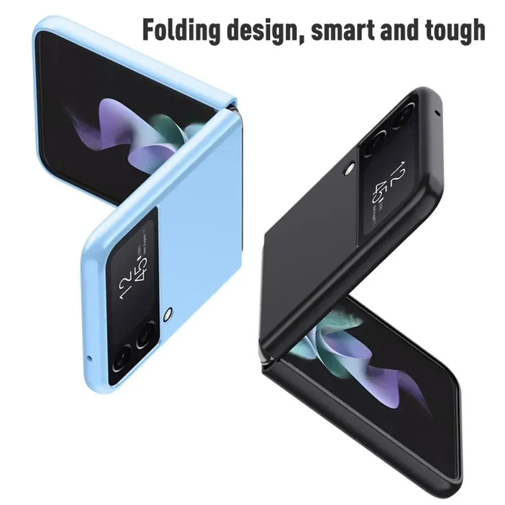 Luxury Ultra Thin Skin-friendly Matte For Samsung Galaxy Z Flip 4 3 5G Case Folding Shockproof Protection PC Hard Case Accessory