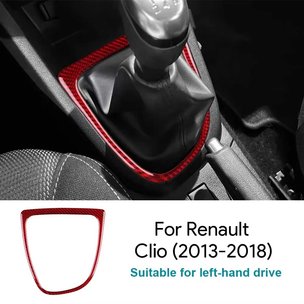 

Для Renault Clio 4 2013 2014 2015 2016 2017 2018 Настоящая мягкая наклейка из углеродного волокна LHD RHD Автомобильная переключение передач Внутренняя рамка переключения передач