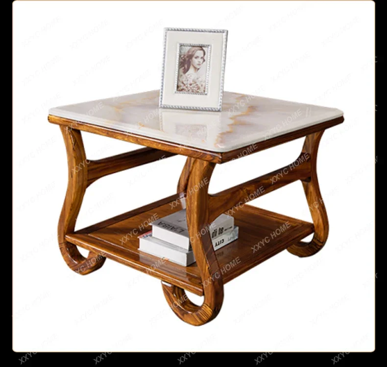 

Современный и простой, компактный угловой диван для дома, из китайского мрамора и массива дерева, квадратный, для гостиной.