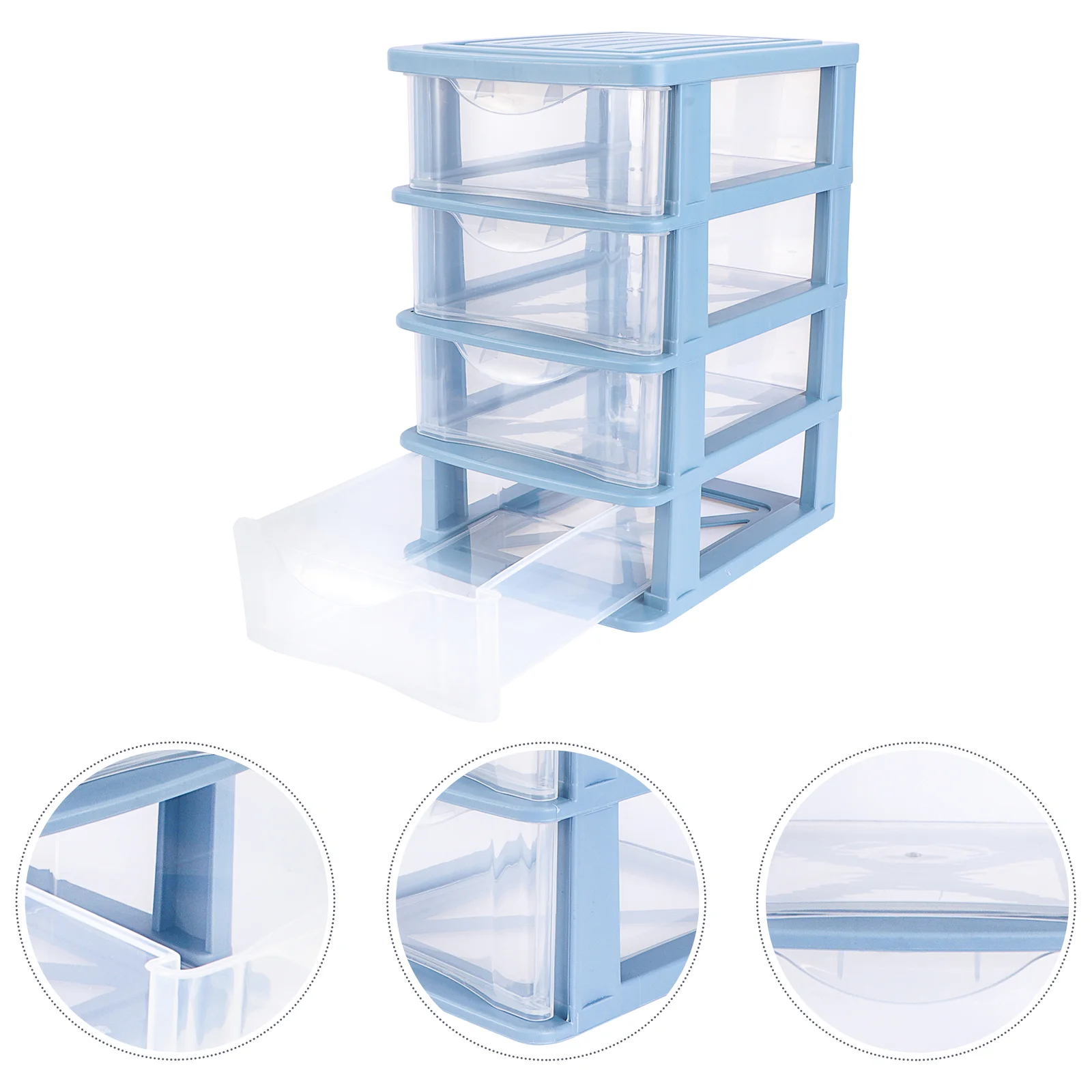 Shelf Storage Box Toy Sundries Container Makeup Case Rack Transparent Drawer Design Office Desktop Plastic Pp