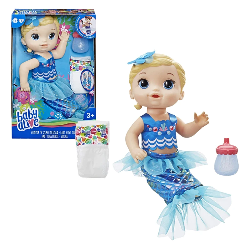 

Baby Alive Shimmer ‘N Splash Mermaid Baby Doll Funny Dolls That Drink and Play In The Water Girls Play House Doll Toys Gifts