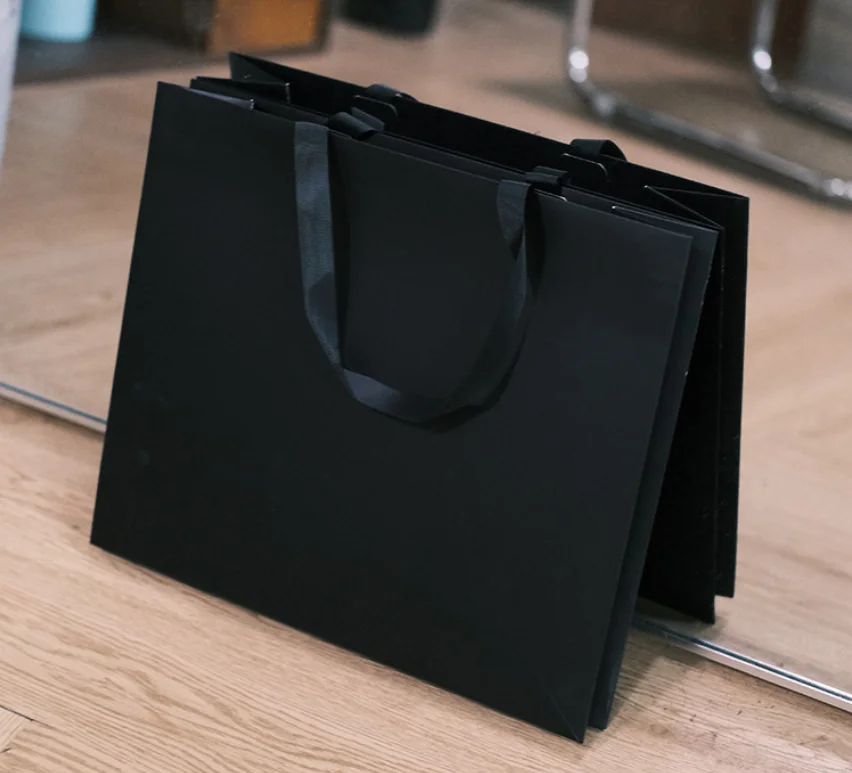 Luxury Bags For School - Custom Logo Matte Black Small Large