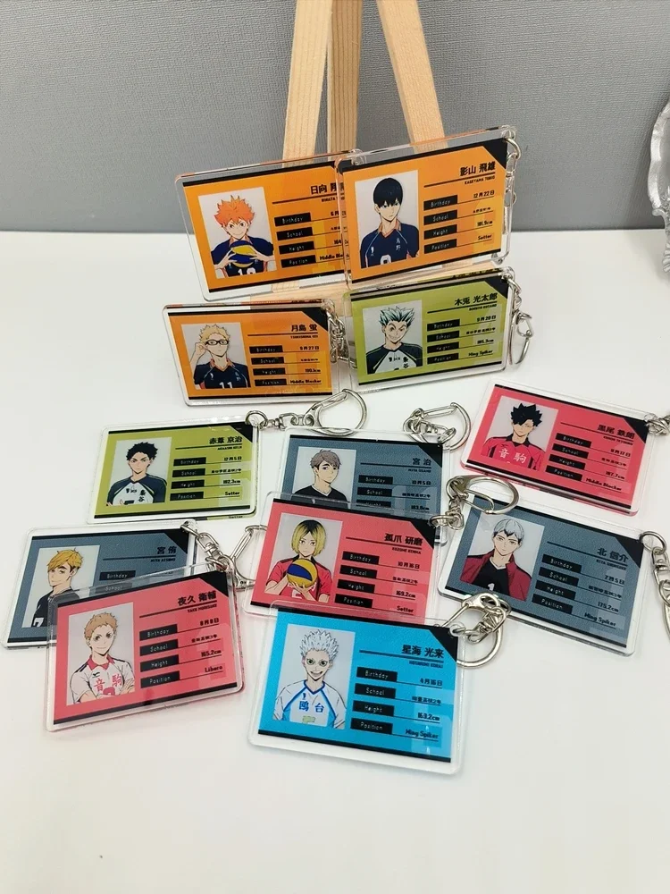 Game Haikyuu!! miya atsumu  osamu Cosplay Acrylic Height file keychain accessory   Ambitus  Anime