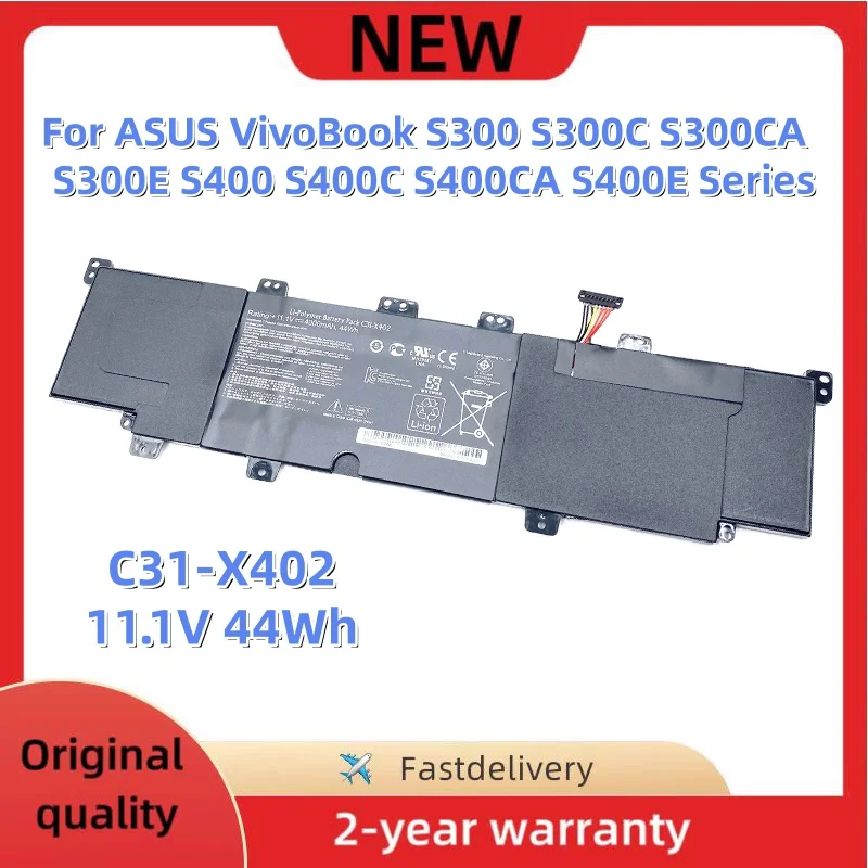 C21-X402 C31-X402 11.1V 44Wh Laptop Battery For ASUS VivoBook S300 S300C S300CA S300E S400 S400C S400CA S400E Series C32-X402