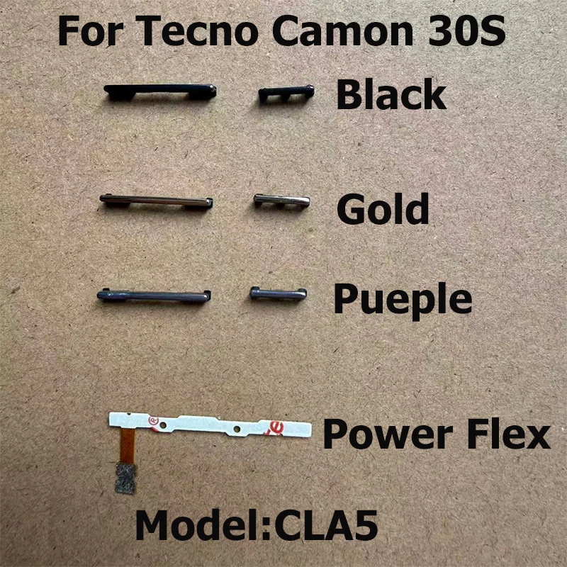

Боковые кнопки регулировки громкости для Tecno Camon 30S, маленькие боковые клавиши питания, запасные части CLA5