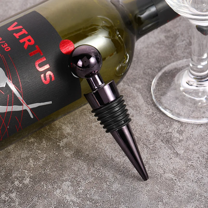 100pcs Plastic Wine Red Wine Bottle Stopper Vacuum Wine Stopper, Six Silk Red