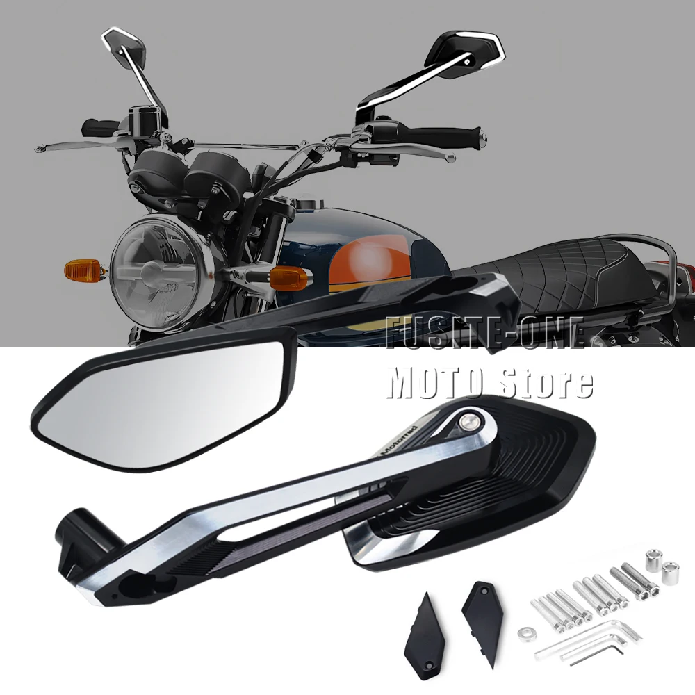 

For Interceptor 650 2024 2025 INT650 Bullet/Meteor/Classic 350 500 Adventure Motorcycle Accessories Side Rear View Mirror