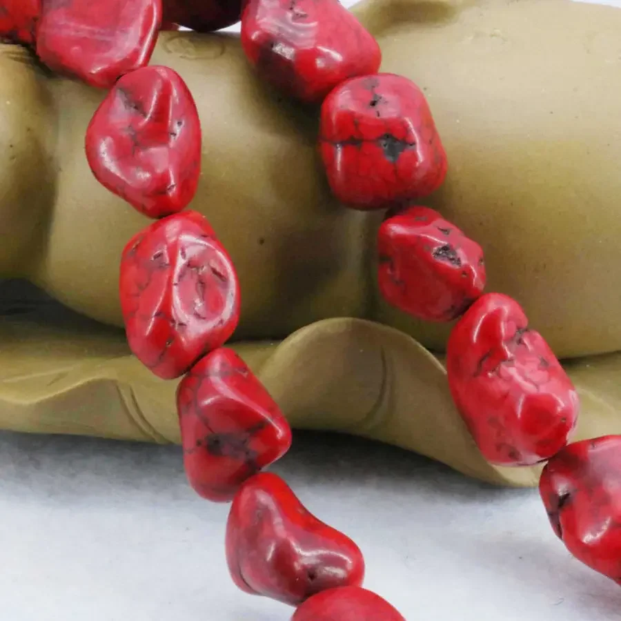 10-14mm Accessoire Ambachten Onderdelen Onregelmatige Rose Turkije Howliet Chalcedoon Losse Kralen Steen DIY 15 inch Sieraden Maken meisjes Geschenken