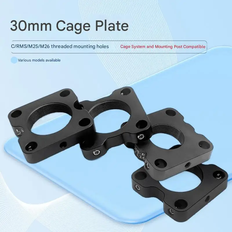 

Microscope Objective Mounting Plate with RMS Internal Thread Hole Compatible with 30mm Cage System Cage Plate M4 Threaded Hole