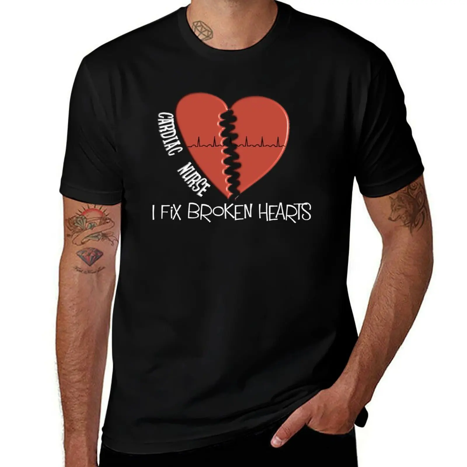 Cardiac Nurse Fixes Broken Hearts T-Shirt Quick Dry Training Short Sleeve Tee T-Shirt