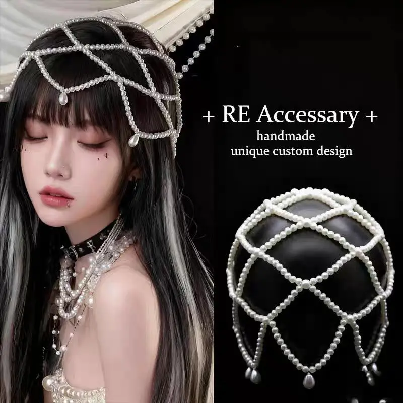 Stijlvolle mesh-voorhoofdketting Damesmode Hoofddeksel Multi-Gelegenheid Dagelijks gebruik Hoofddecoratie Elegant haaraccessoire
