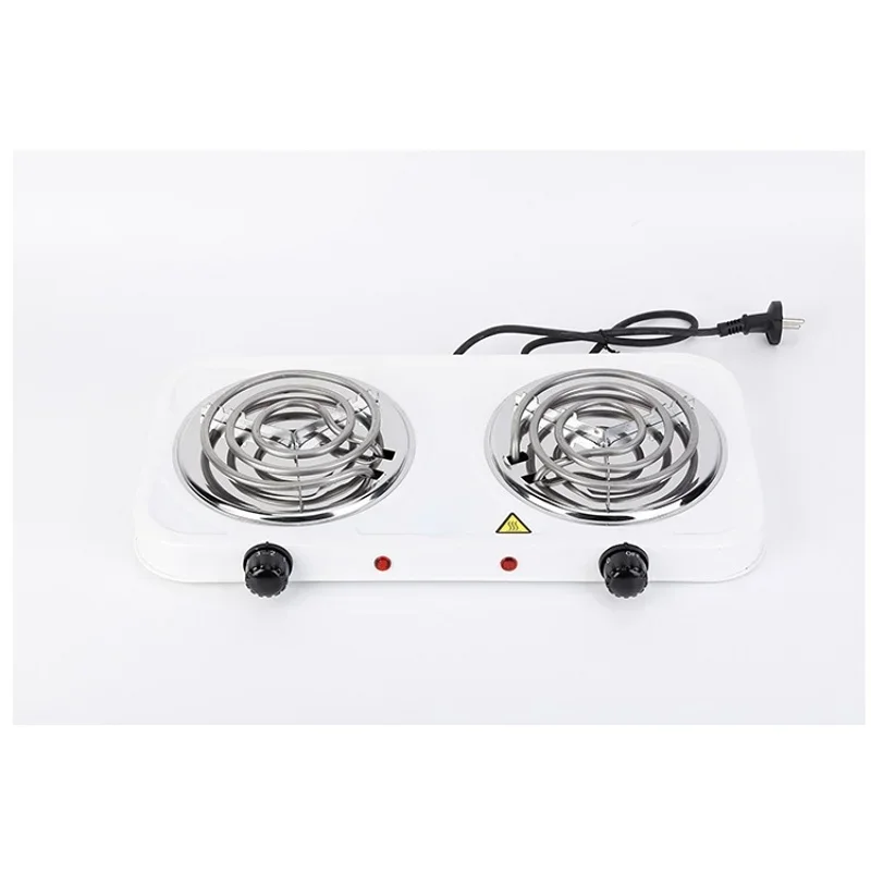 For Double-head Electric Furnace Kitchen Hotplates Household Non-radiative Heating Stove Iron Burner Coffee Heater EU Plug1pc