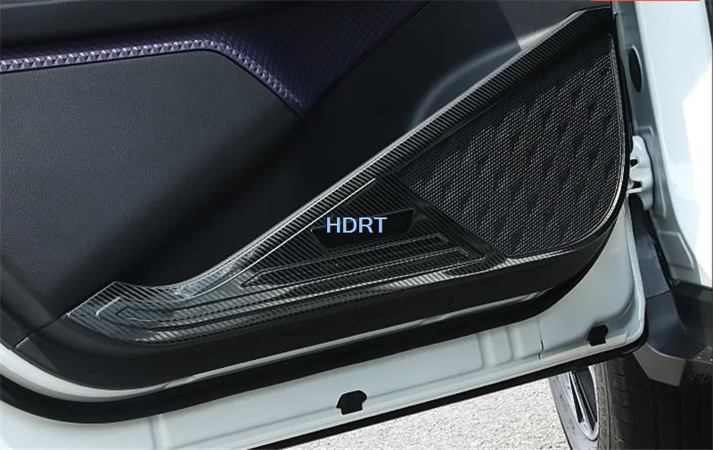 For Toyota C-HR CHR IZOA 2018+ Carbon fiber style/Silver/Black titanium Side Door Anti Kick Pad Protective cover trim Car 4Pcs