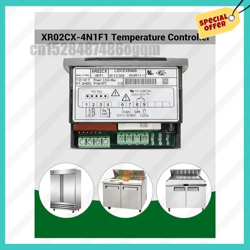 -ABJZ Dixell XR02CX-4N1F1 温度コントローラー用、冷蔵庫/冷凍庫に適合する Dixell 温度コントローラー用交換用