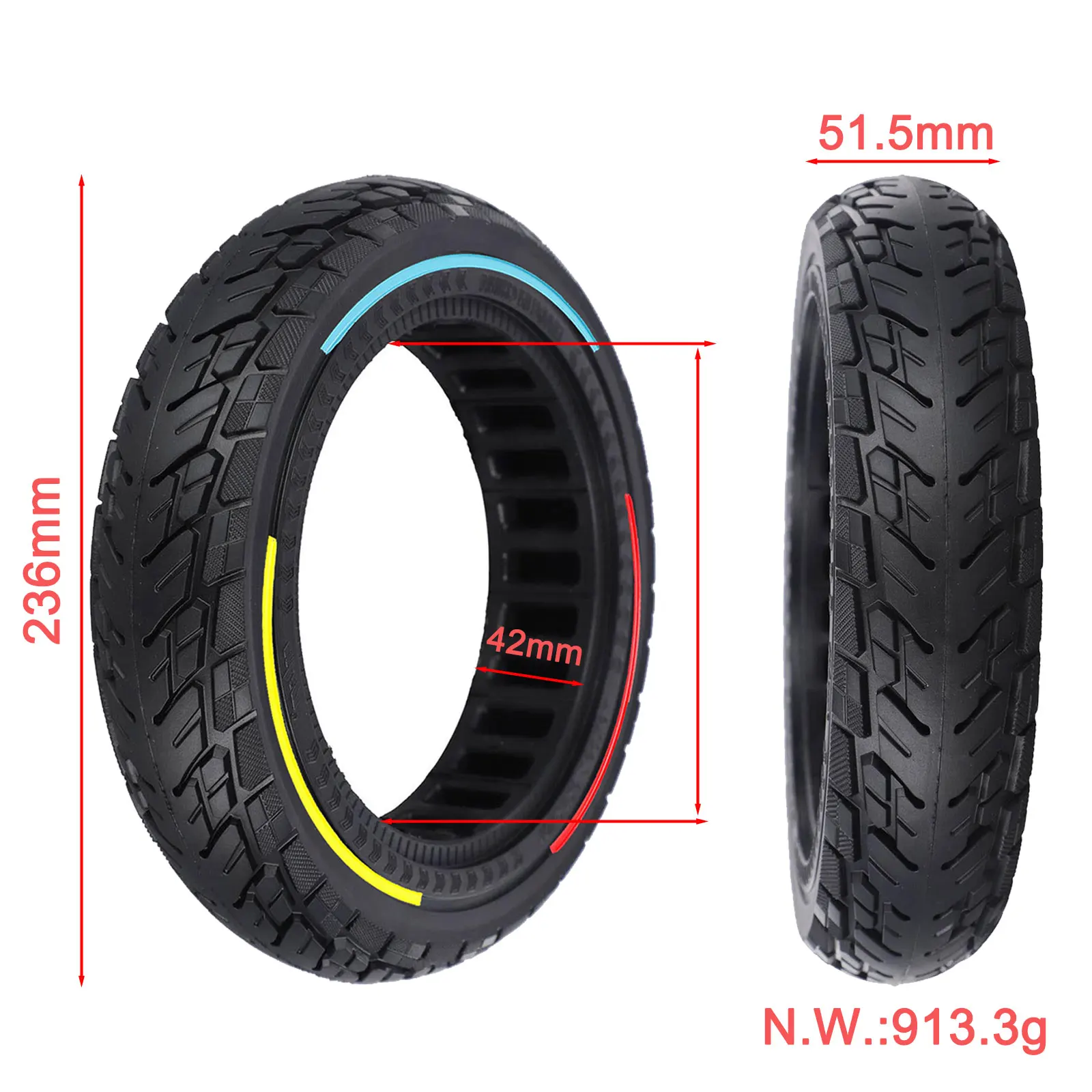 1pc Solid Tyre 10 Inch 10x2.125 Rubber Explosion-proof Solid Tyre For Ninebot F20/F25/F30/F40 Electric Scooter 250*54 Tires