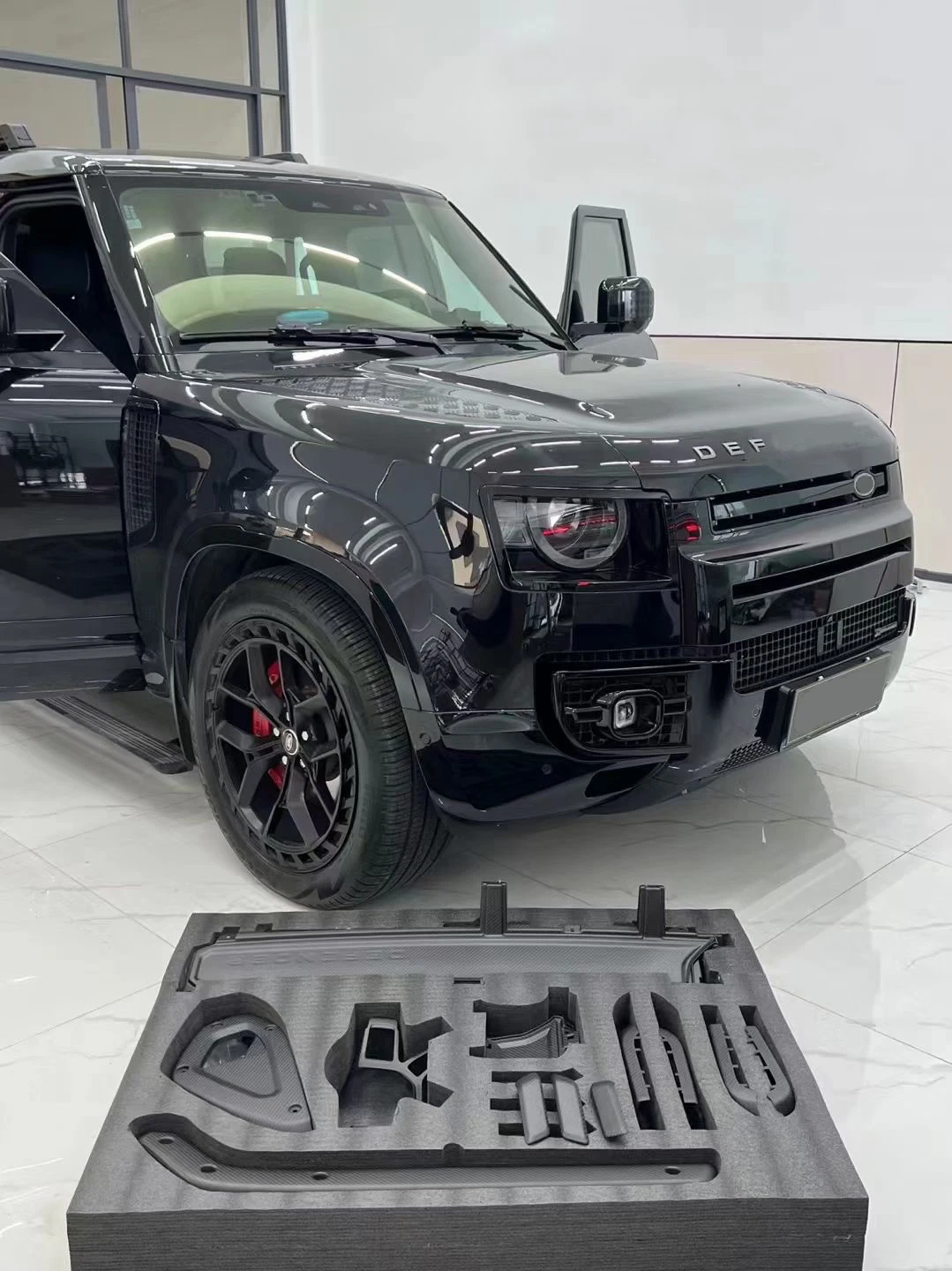 14pcs Dry carbon fiber interior modification for Land Rover Defender 2020-2024 center console side panel