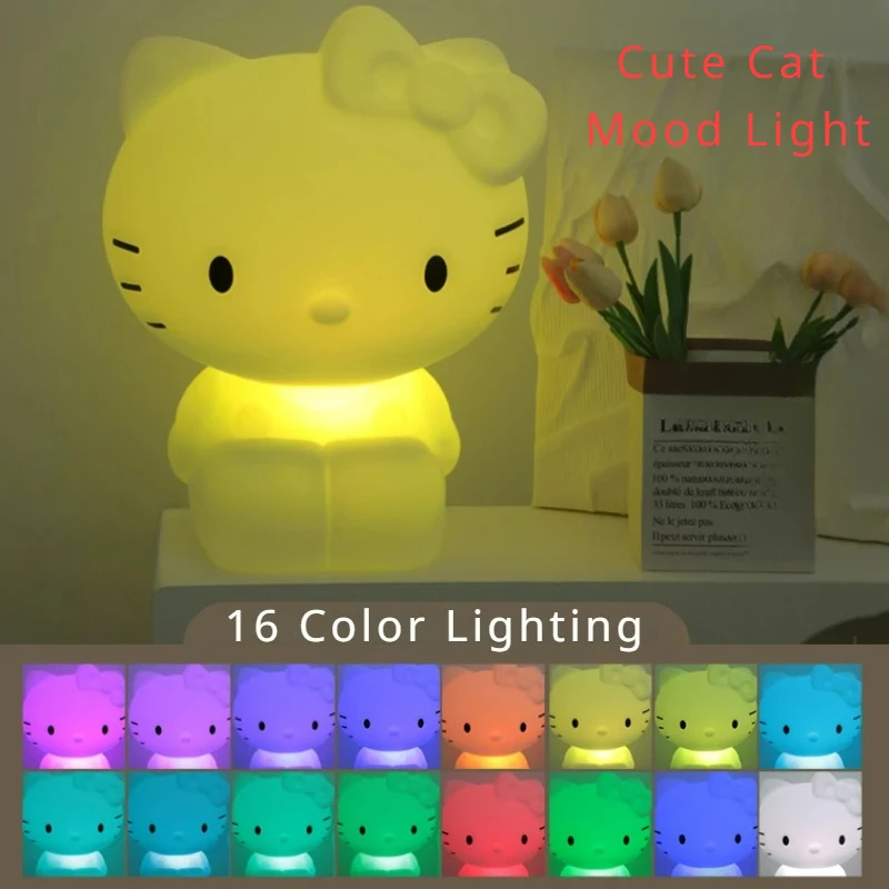 

Cute Cat Mood Light Night Lights USB Charging LED Colorful Atmosphere Lamp Room Table Light Children's Bedroom Night Light Gift