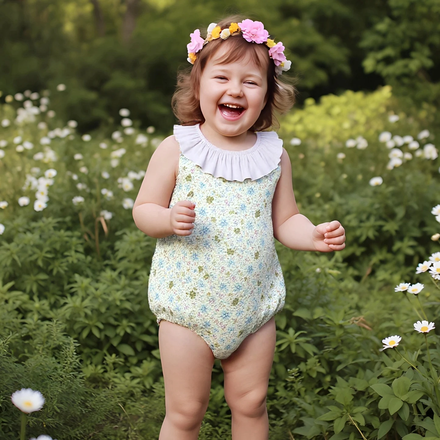 

Sanlutoz Summer Casual Floral Baby Clothing Sleeveless Baby Girls Bodysuits Cute