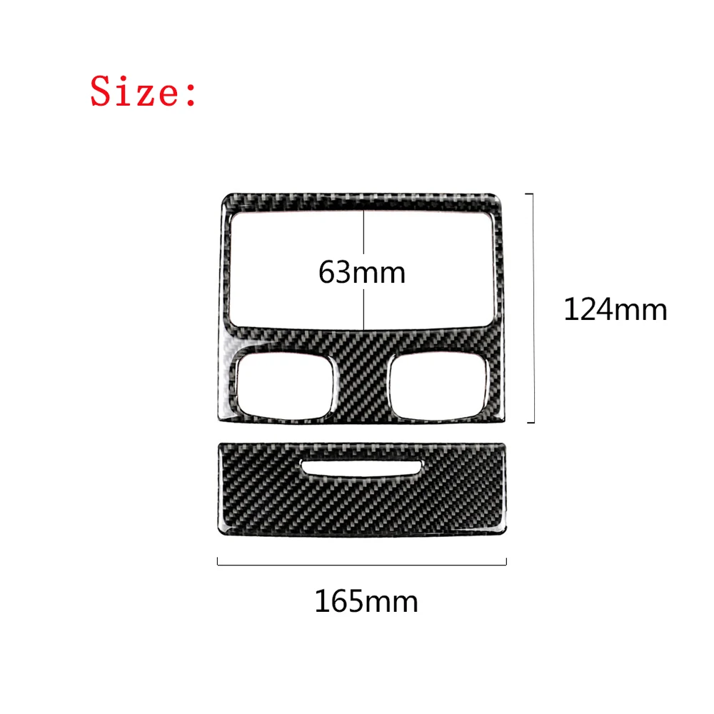 2PCS Carbon Fiber Rear Air Condition Outlet Panel Frame Cover Trim For BMW 3 Series E90 E92 E93 2005-2012 Car Accesorries