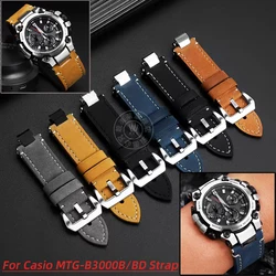 Mtg B3000 New style metal Adapter For Casio Mtg-b3000b/bd Men Watchband Quick Release Retro Genuine Leather Watch Strap bracelet