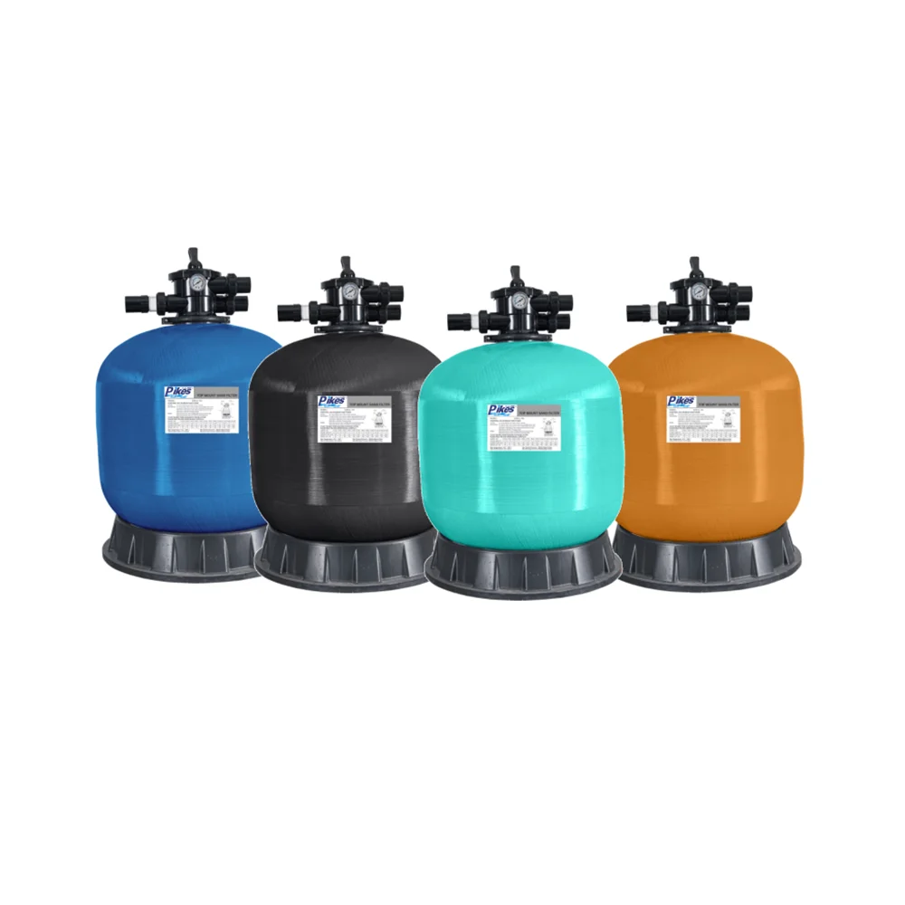 Filtro de arena de piscina de 6 funciones de fibra de vidrio de gran oferta de marca Pikes para tratamiento de agua