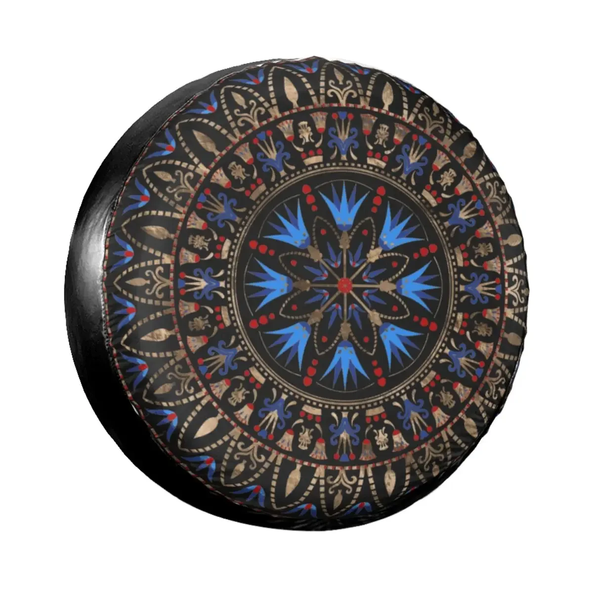 

Чехол для автомобильного колеса, запасной чехол с круглым египетским орнаментом для Jeep Hummer, Древняя культура Египта, водонепроницаемые чехлы для колес 14, 15, 16, 17 дюймов