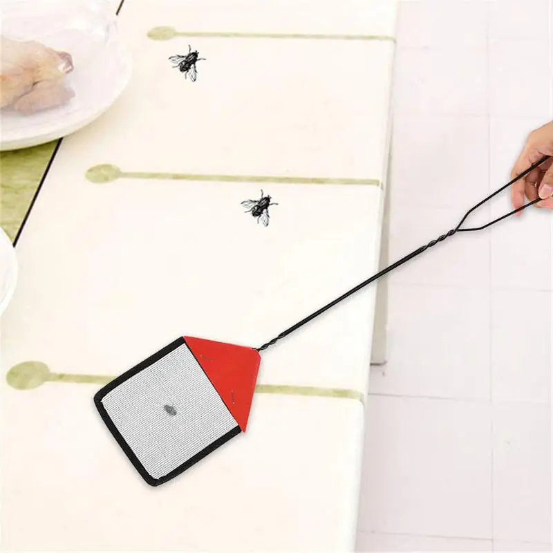 Large Fly Swatter Heavy Duty Manual Fly Swatter Hanging Flyswatter With Durable Long Wire Handle For Indoor Outdoor Use