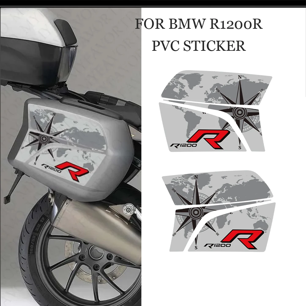 For BMW R1200R  R 1200 R1200 R Trunk Luggage Cases Stickers Decals Rear trunk Anti-scratch Motorcycle Decals Tank Pad Panniers