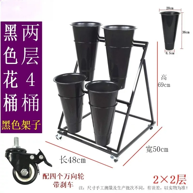 for 3 Tier Flower Display Stand 9 Buckets Wear Resistant Holder  Garden Wedding