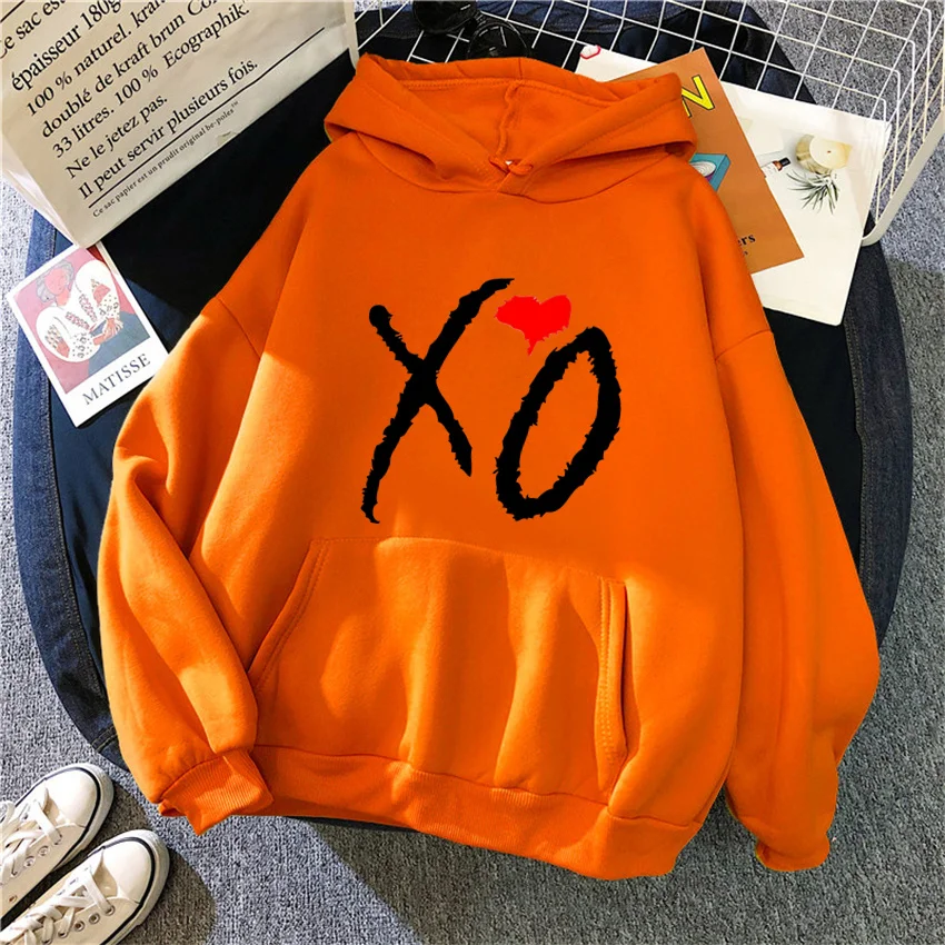 The Weeknd Xo Rapper Funny Womens Hoodie Pullover Streetwear Harajuku Hoodies Women Hip Hop Fleece Sweatshirt Unisex Clothes