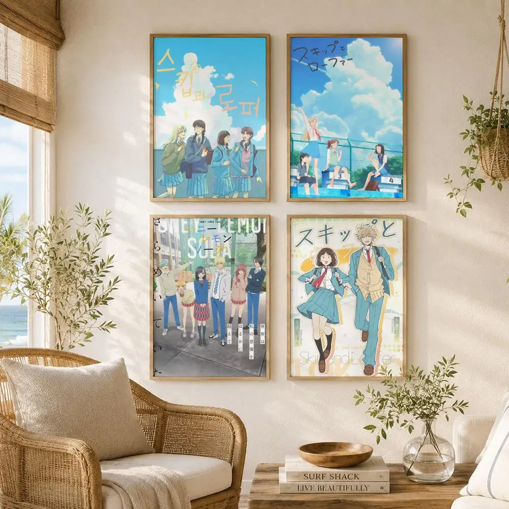 Classic anime s-Skip and loafers Poster Versatile HD Waterproof Wall Art Self-Adhesive Decor for Any Space Ideal Gift