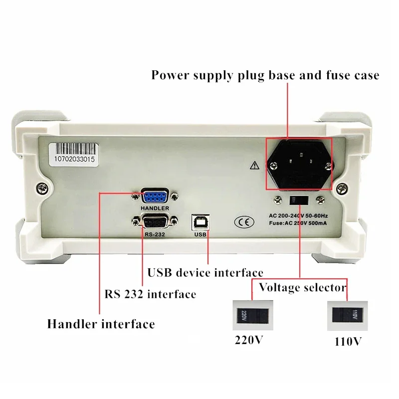 Desktop Digital LCR Meter Bridge 10Hz to 100kHz RS232 Interface