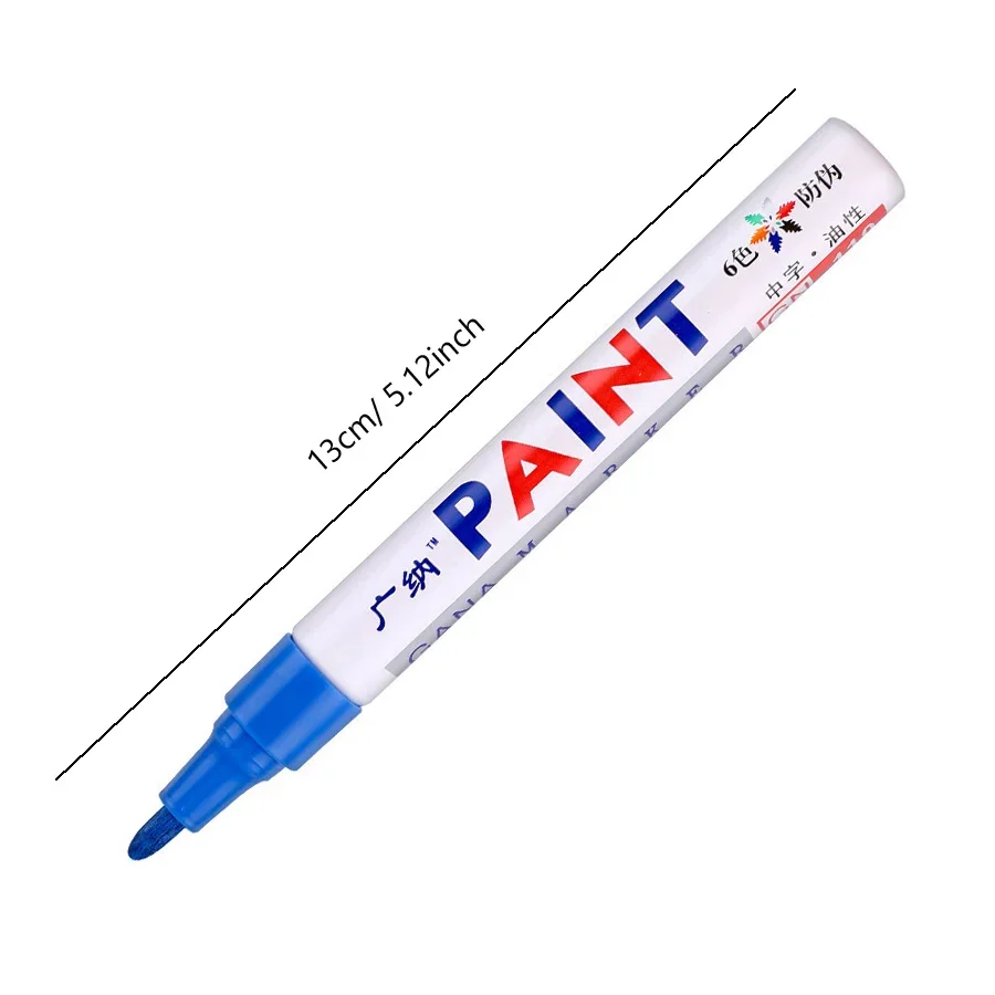 قلم تحديد طلاء دائم قائم على الزيت المقاوم للماء 12 لونًا للصور والسيراميك وسجلات القصاصات قلم تحديد معدني زجاجي