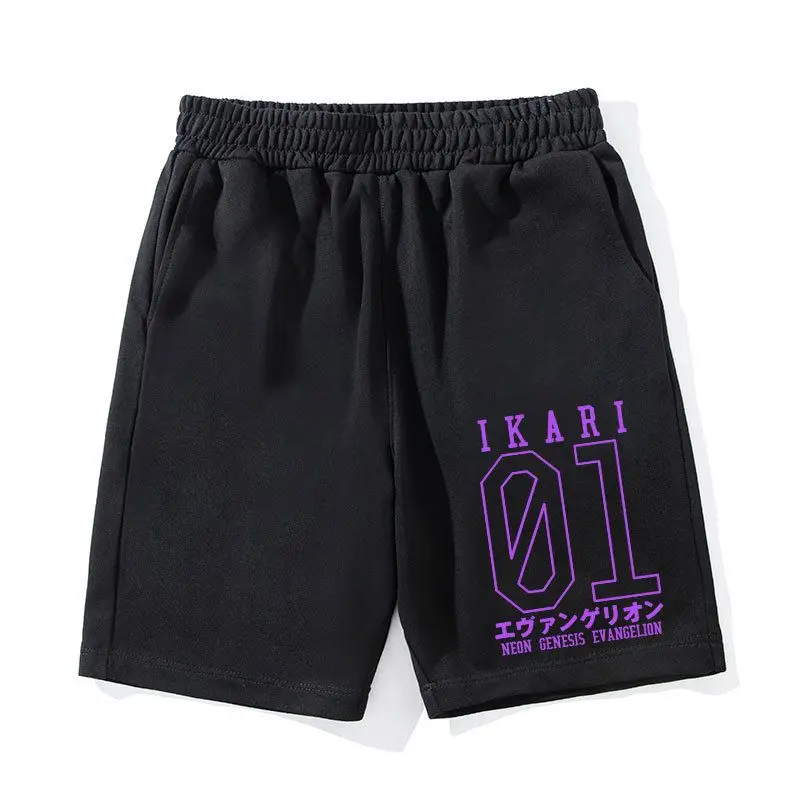 Pantalones cortos para hombre con estampado de Anime Eva Evangelion, pantalones cortos deportivos informales de verano para mujer, pantalones cortos de algodón transpirables para gimnasio Y2k