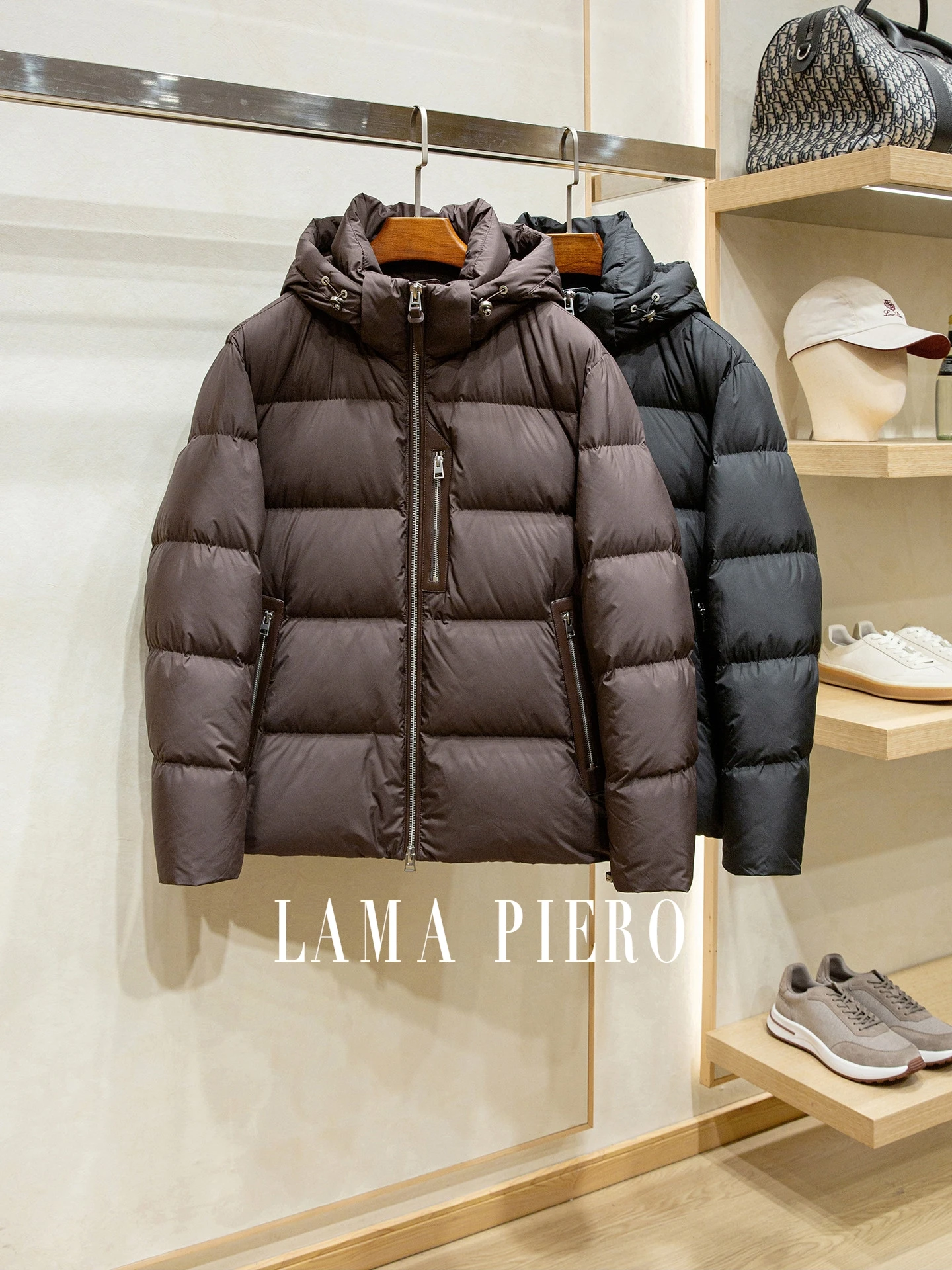 

High Grammage Duck down Fill TF Classic Winter Men's Thick Warm Cold-resistant Hooded down Jacket City Casual Long Sleeve Zipper
