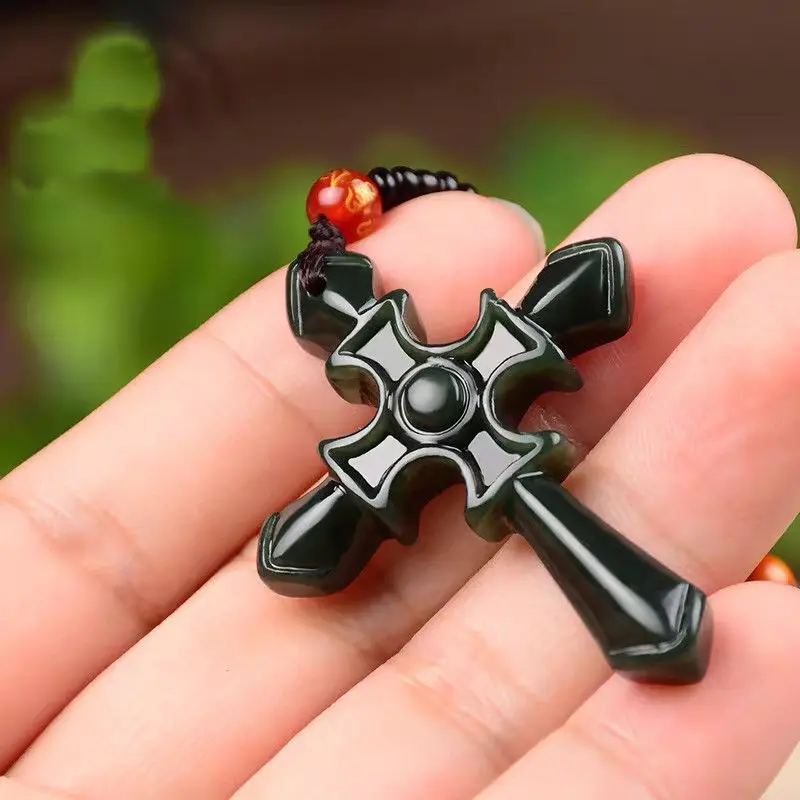 

Sapphire cross pendant.