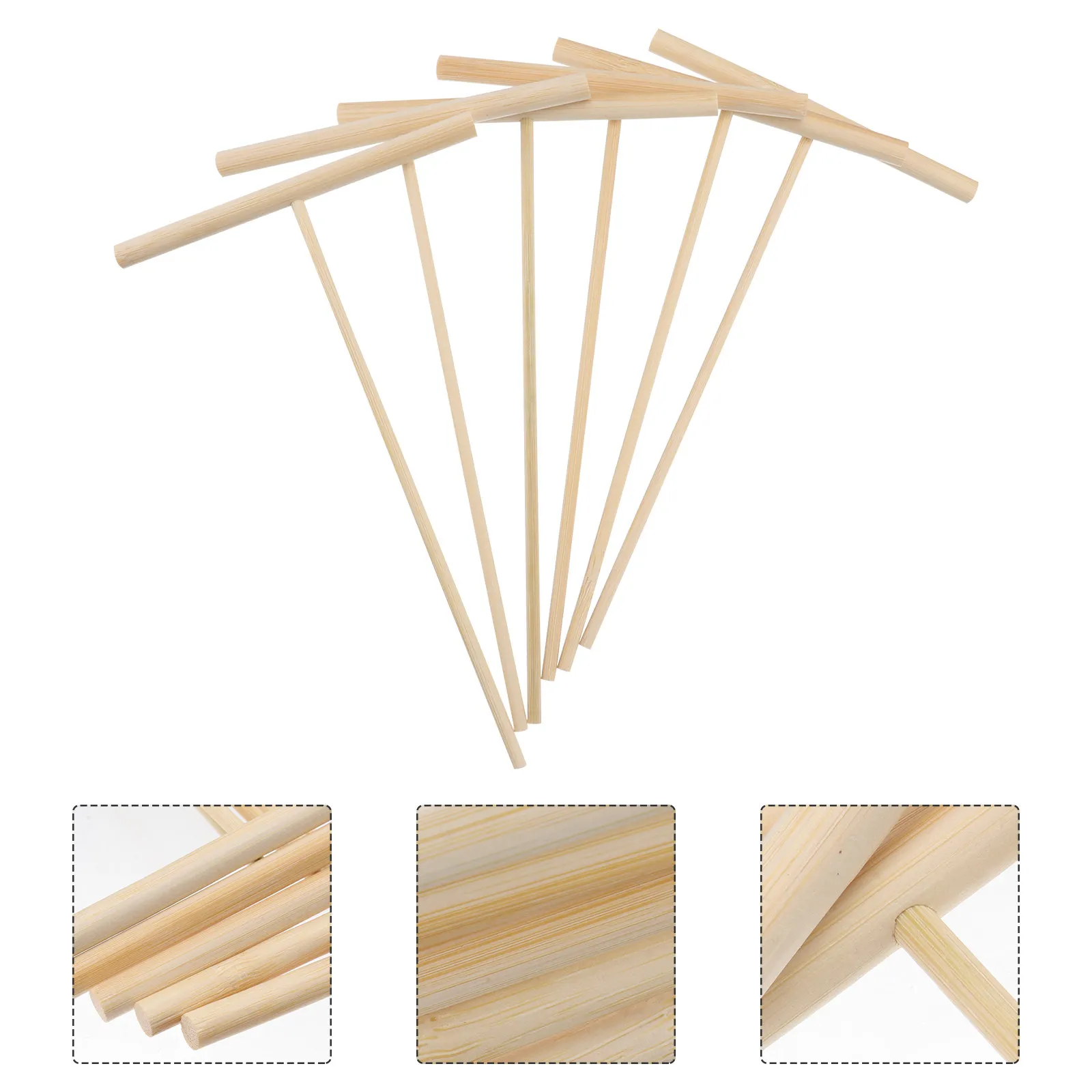 6Pcs Mini Bamboo Rakes Decorative Crafts Sand Table Accessories Creative Zen Garden Handmade Rake Mini Rake Toys