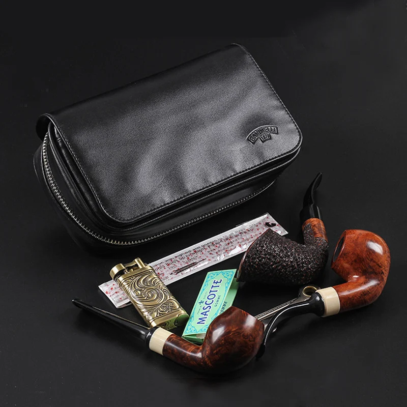 Tobacco Smoking Pipe Bag Case Smoking Stash Bag Container Cigarette Rolling Paper Lighter Tobacco Herbs Pouch Bag Storage Case