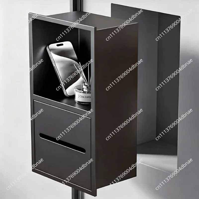 ‌Premium 304 Stainless Steel Recessed Toilet Paper Holder - Flush Mount Wall Dispenser with Hidden Shelf for Bathroom & WC‌