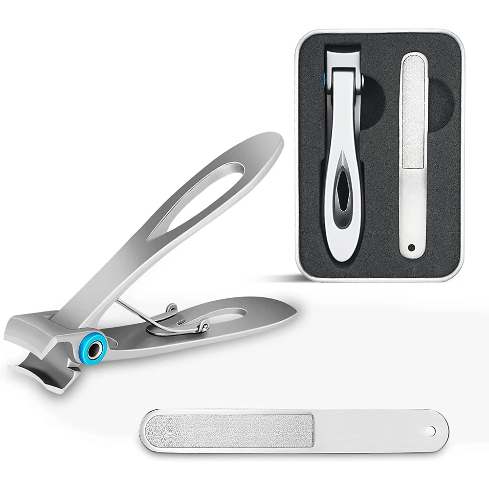 Aço inoxidável Nail Clippers, Unhas grossas, Abertura de mandíbula larga, Tesoura extragrande, Cortador de unha, Ferramentas unha encravada dura