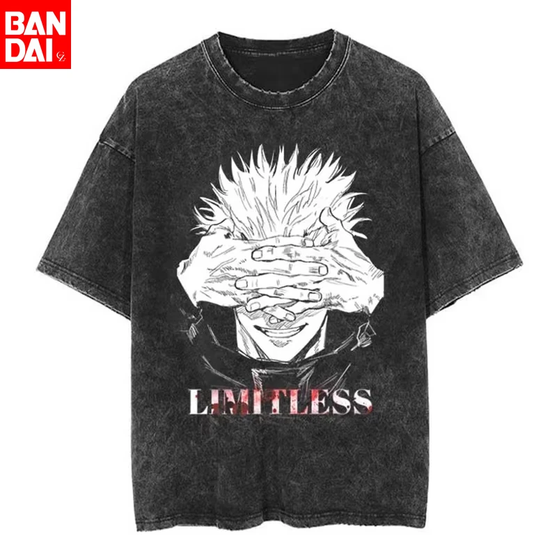 

2026 Jujutsu Kaisen Gojo Satoru T-Shirt, Anime Manga Print Casual Streetwear, Soft Cotton Unisex Short Sleeve Tees Anime Fans