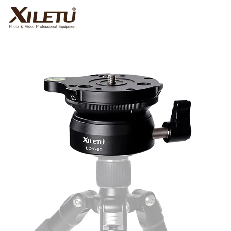 xiletu-ldy60-半球ベースパノラマ三脚ヘッドレベル調整プラットフォーム-canon-nikon-dslr-カメラ三脚一脚ヘッド用