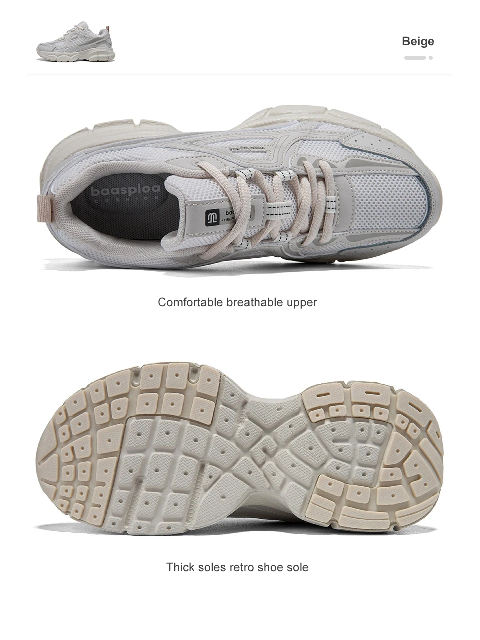 Baasploa Damen-Laufschuhe, modisch, leicht, aus Mesh, rutschfest, Jogging-Sneaker, für Damen, atmungsaktiv, bunt, Freizeitschuhe – Detail 14