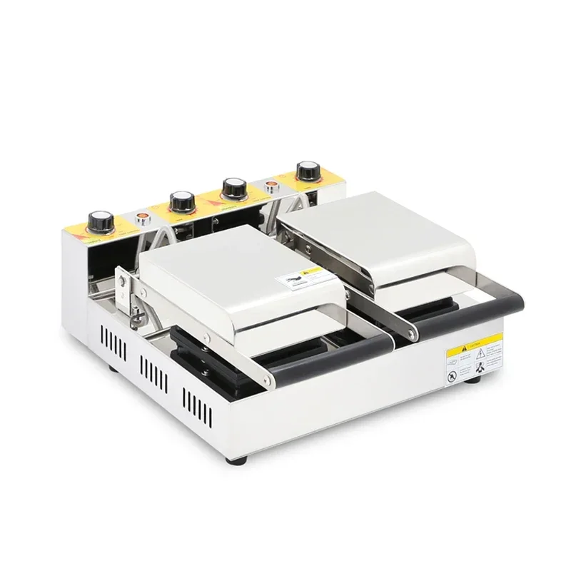 #￥110V/220V ElectricDouble-headed Hot Ice Cream Press Hamburger Commercial Insulation Machinery  Ice Creams Sandwich Donut Maker